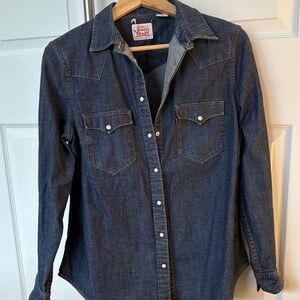 Levi's Dark Blue Denim Shirt